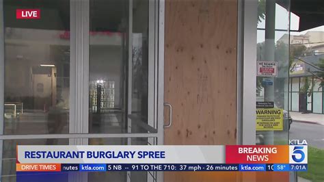 5 West L.A. restaurants broken into during burglary spree 